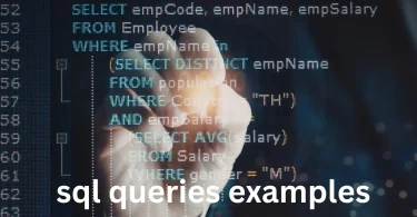 sql queries examples