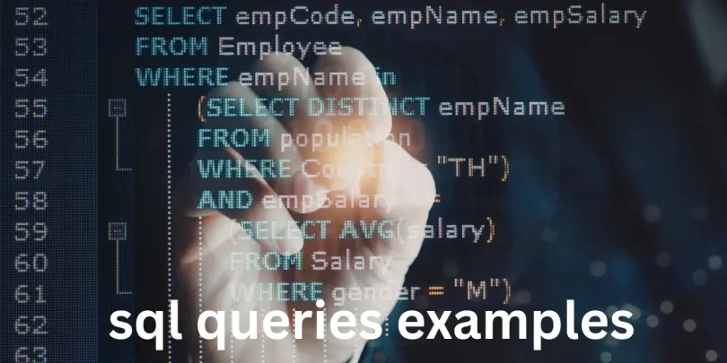 sql queries examples