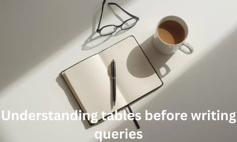 understanding tables before writing queries
